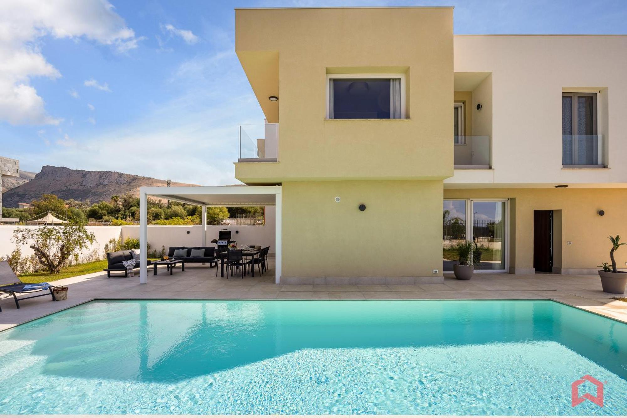 Brand New Villa With Private Heated Pool Terrasini Exteriér fotografie